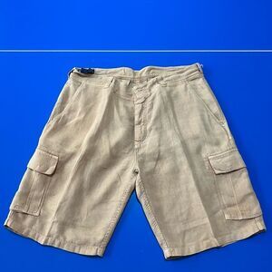 Men’s Vilebrequin Khaki Linen Shorts. Great Condition. Size XL
